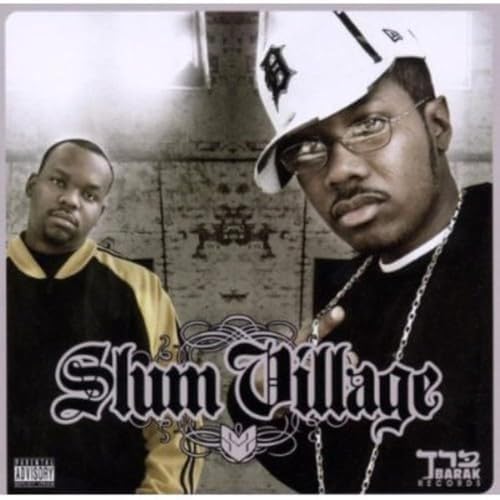 CD cover for Slum Village featuring two Black men and logo.
