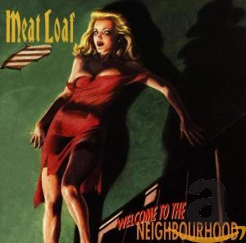 Meat Loaf album cover: a woman in red with shadowy figures.