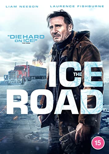 DVD cover featuring Liam Neeson in a winter jacket with a truck on ice.