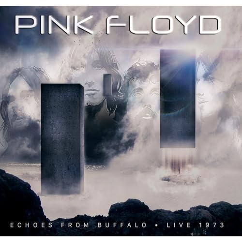 Pink Floyd album cover: smoky, abstract faces and a dark monolith.
