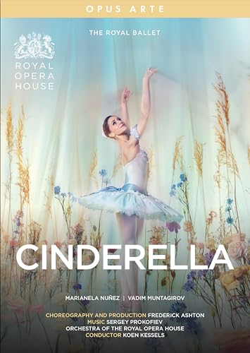 Cinderella ballet DVD cover featuring a ballerina in a blue dress.