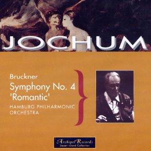 CD cover for Brucknerās Symphony No. 4 āRomanticā with conductor portrait.