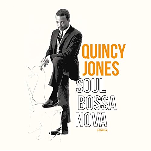 Quincy Jones album cover, “Soul Bossa Nova”, featuring a portrait of Jones.