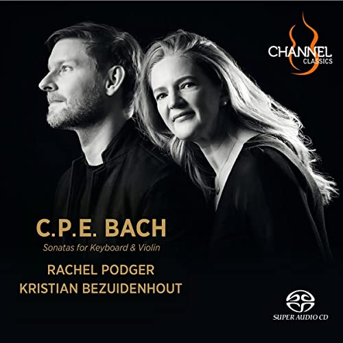 CD cover featuring portraits of Rachel Podger and Kristian Bezuidenhout.