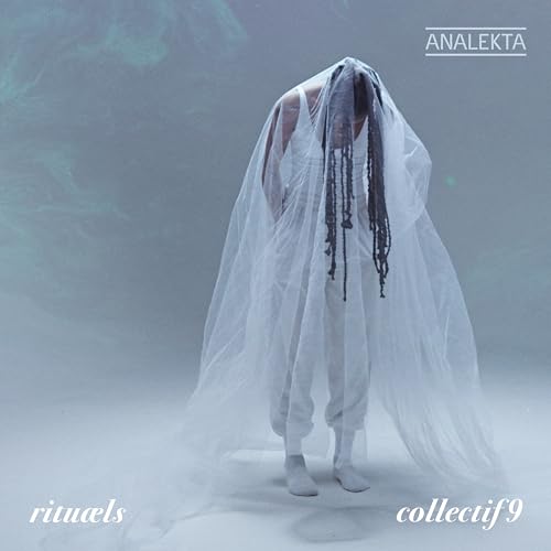 Person draped in sheer white fabric, album cover for Collectif9’s Ritaels.