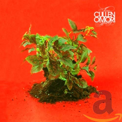 Red background with a plant in soil, album title "Cullen Omori" above.