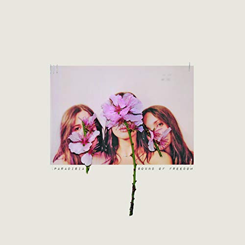 CD cover with three people partially obscured by pink flowers.