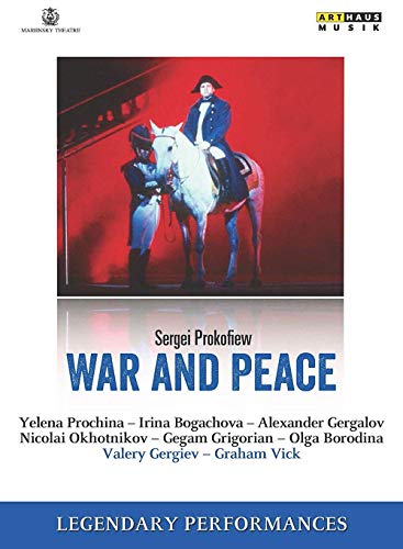 DVD cover for “War And Peace” depicting a man on horseback.