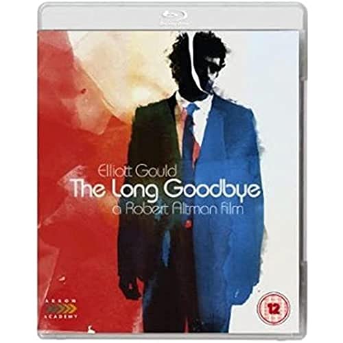 Blu-ray cover for The Long Goodbye featuring a stylized silhouette of a man.