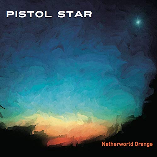 CD cover for “Netherworld Orange” with abstract blue and orange paint.