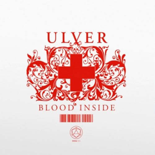 Ulver album "Blood Inside" cover: red ornate cross on white background.