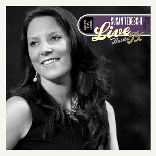 Black and white album cover featuring Susan Tedeschi, with text overlay.