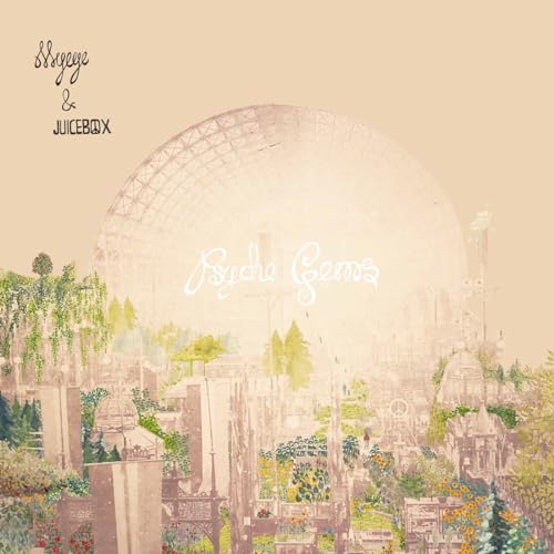 Vinyl album cover: watercolor-style illustration of a geodesic dome and foliage.