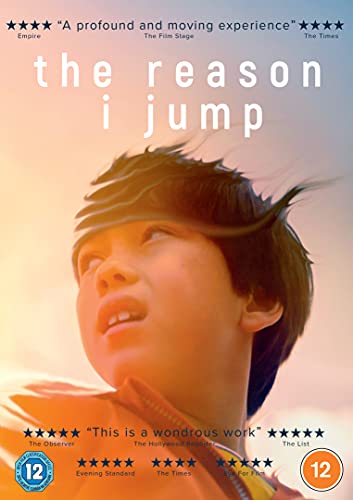 DVD cover for "The Reason I Jump" featuring a child looking upwards.