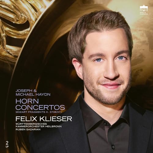 Album cover featuring Felix Klieser, a man with a French horn.