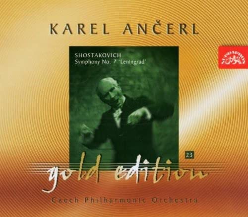 CD cover featuring conductor Karel Ančerl and text “Shostakovich Symphony No. 7.”