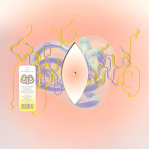 Björk’s “Notget” vinyl cover: abstract pastel swirls and a central oval shape.