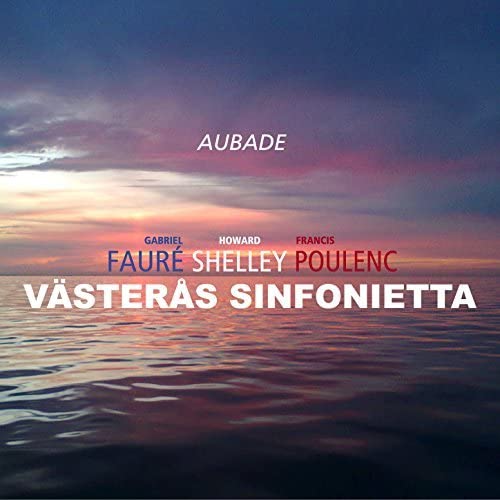CD cover for Faure/Poulenc’s “Aubade” with a sunrise seascape.