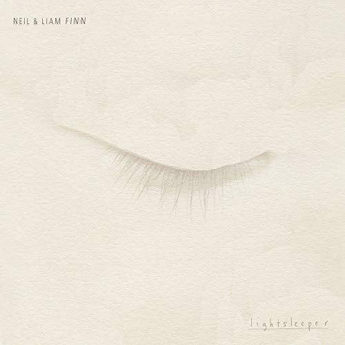 Album cover for "Lightsleeper" by Neil & Liam Finn, featuring closed eyelids.
