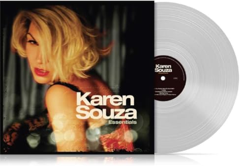 Karen Souza "Essentials" vinyl record with artist portrait on cover.