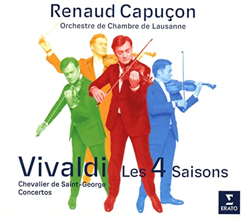 CD cover featuring four musicians in brightly colored suits playing string instruments.
