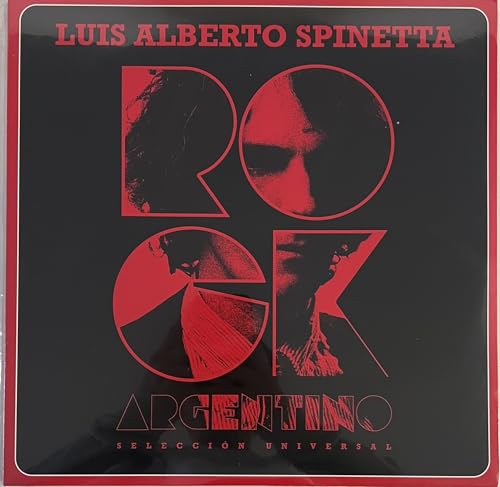 Red and black vinyl record cover featuring artist Luis Alberto Spinetta.