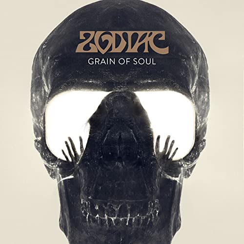 Skull with glowing eye sockets and the album title "Zodiac - Grain of Soul.