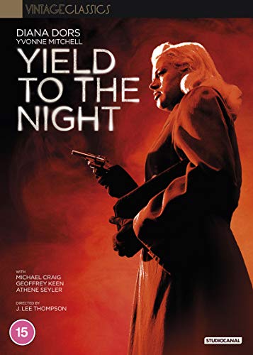 DVD cover for "Yield To The Night" featuring a woman with a gun.
