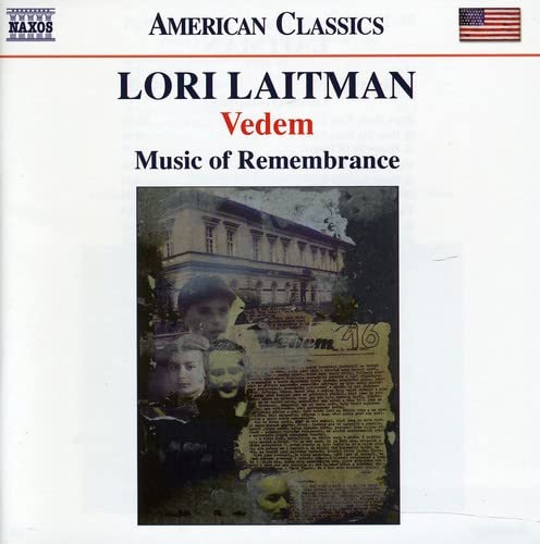 CD cover for "Vedem" by Lori Laitman, featuring a building and portraits.