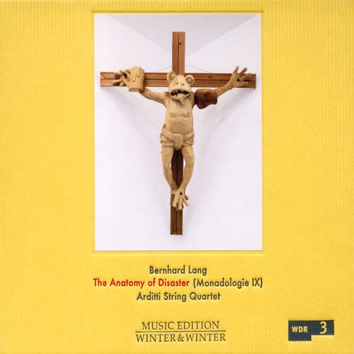CD cover: sculpted monkey figure on a cross, yellow background.