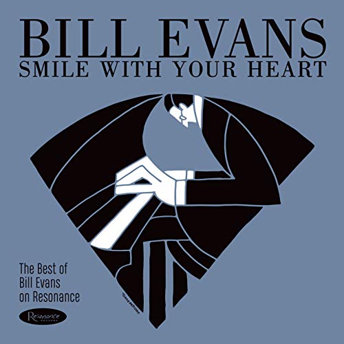 CD cover for Bill Evans’ “Smile With Your Heart” featuring piano art.