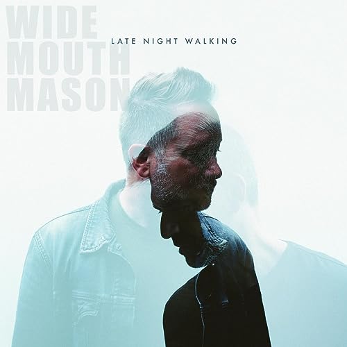Album cover for Wide Mouth Mason’s “Late Night Walking” featuring a blurred portrait.