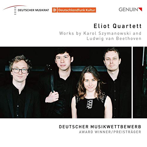 CD cover featuring the Eliot Quartett, a string quartet of four musicians.