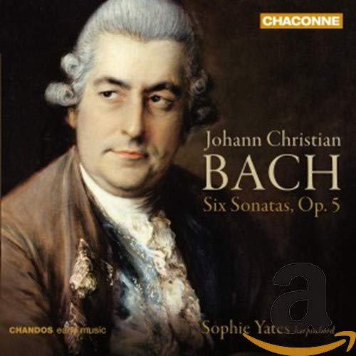 CD cover featuring a portrait of Johann Christian Bach and text details.