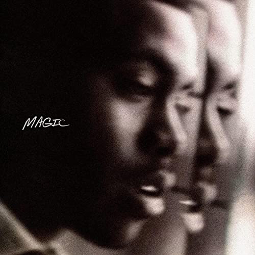 Blurred portrait of Nas with the album title "Magic" in white script.