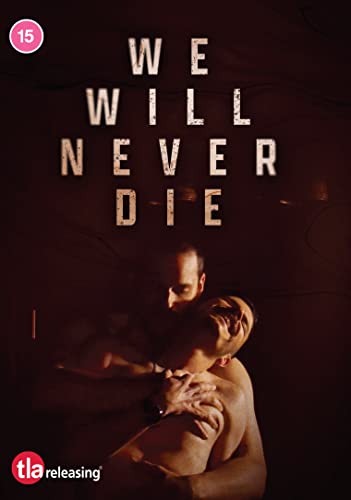 DVD cover for “We Will Never Die” featuring two embracing men.