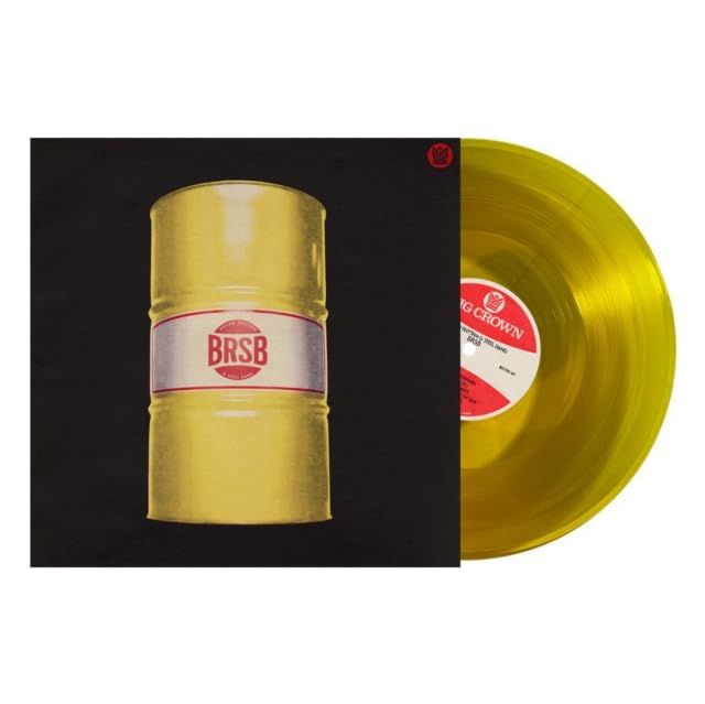 Yellow vinyl record with album cover depicting a yellow oil drum.