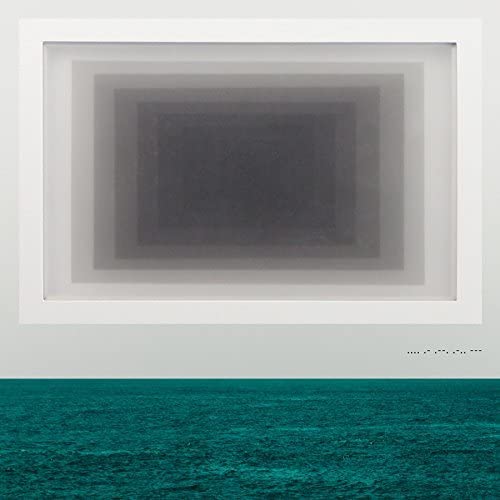 Album cover: layered gray rectangles above a textured teal background.