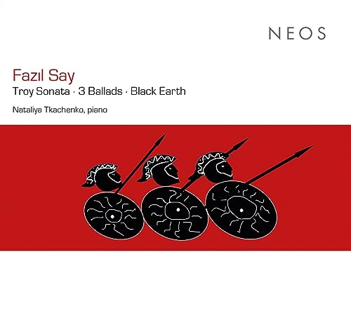 CD cover: red background with black silhouettes of Trojan warriors.