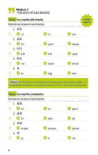 QCM 300 Tests de Coreen, niveau A2