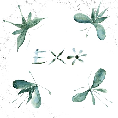 Watercolor painting of green leaves and the album title "EXO".