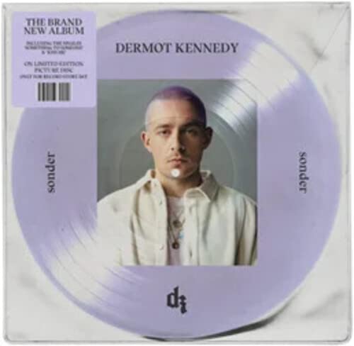 Purple vinyl record featuring Dermot Kennedy's portrait and "Sonder" text.