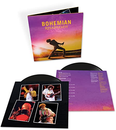 Bohemian Rhapsody vinyl record set with gatefold cover, inner sleeves, and black vinyl discs.