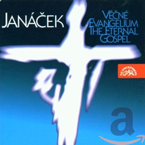 CD cover for Janácek’s “The Eternal Gospel” featuring a white cross.