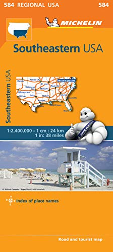 Southeastern USA - Michelin Regional Map 584: Map (Michelin Regional Maps, 584)