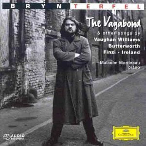 Bryn Terfel album cover, “The Vagabond,” featuring a man in a coat.