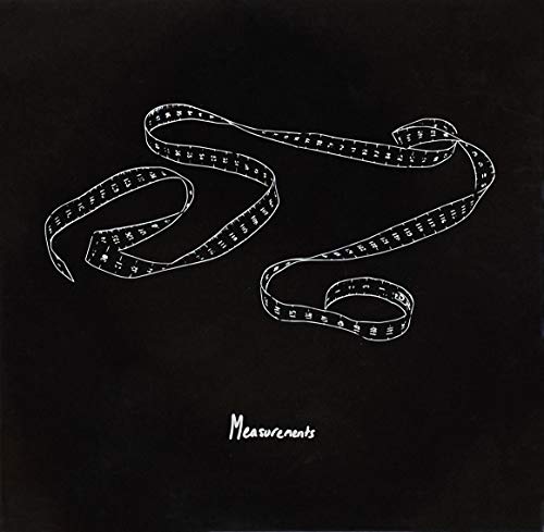 Black album cover with a white, winding measuring tape and text.
