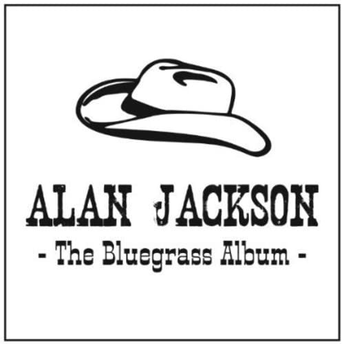 Album cover for Alan Jackson’s “The Bluegrass Album” with a cowboy hat.