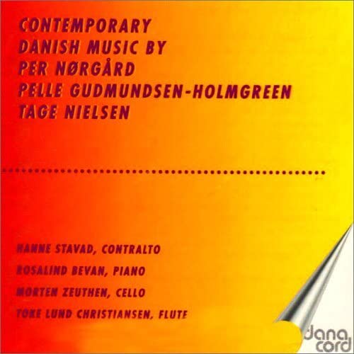 CD cover for "Per Norgård - Contemporary Danish Music" with orange background.