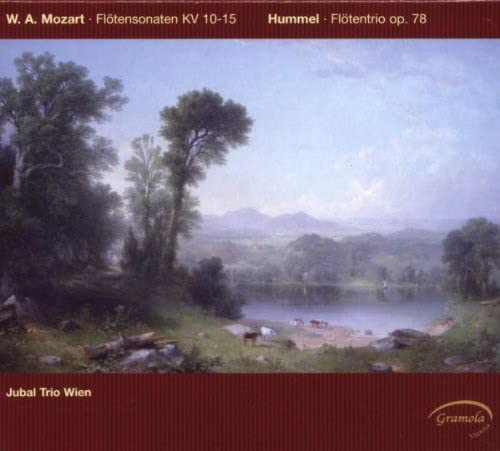 CD cover featuring a pastoral landscape painting with mountains and a lake.